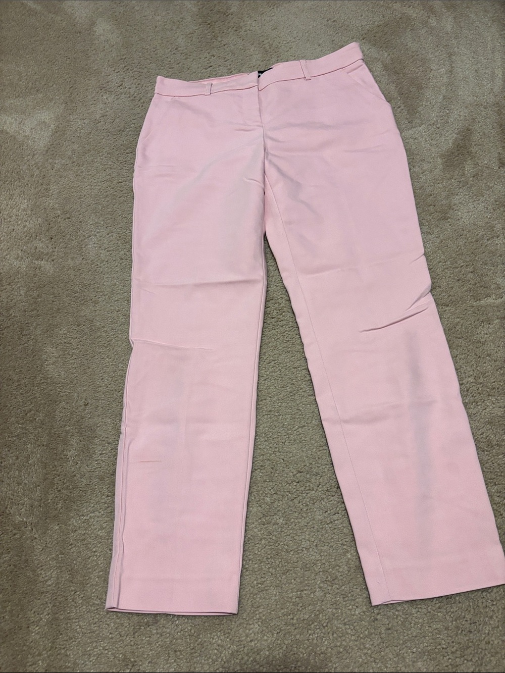 Express Pink Cropped Straight-Leg Pants